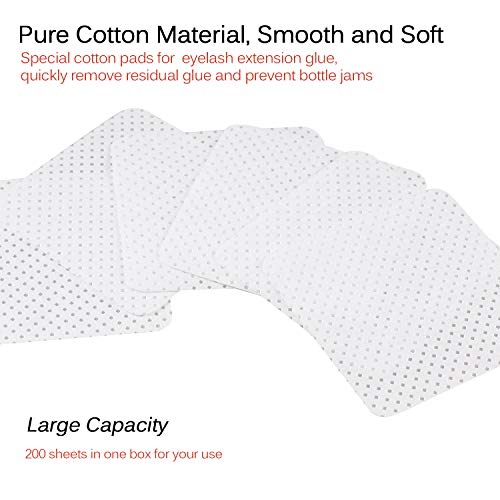 Fenshine DD 200 Pcs Glue Cleaning Cotton Pads Non-Woven Fabric Wipes Glue Wiping Cloth thumb #2
