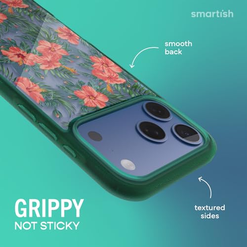 Image of Smartish iPhone 17 Pro Max MagSafe Clear Case - Gripmunk Magnetic Slim Case [Lightweight + Protective] Anti-Yellowing Thin Grip Clear Cover for Apple iPhone 17 Pro Max - Tropical