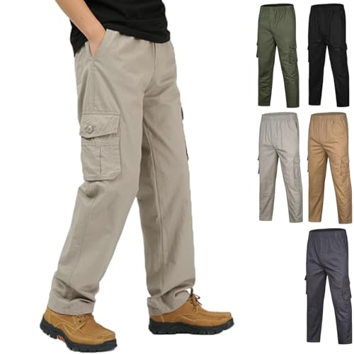 Adorlina Flex Cargo Pants for Men, Flexrover - Ultra Comfort Flex Fit Multi-Pocket Pants, Palcomfy Pants for Men, Stretchy