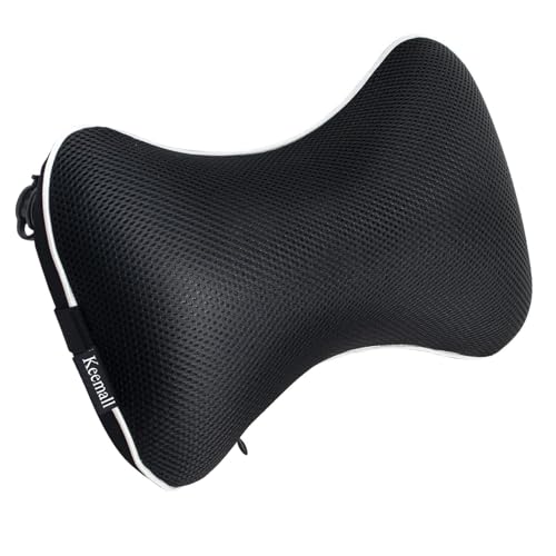Image of Keemall Inflatable Car Neck Pillow, Soft Headrest Inflatable Car Pillow for Driving Seat with Adjustable Strap, Comfortable Ergonomic Design Neck Support and Breathable Washable Cover