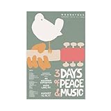 BKNSLJH Woodstock Festival Leinwand-Poster, Wandkunstdruck, 