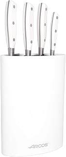 Arcos Serie Riviera Blanc - Juego de Cuchillos de 4 piezas en Caja de Regalo (4 Cuchillos de Cocina) - Hoja de Acero Inoxidable Forjado NITRUM - Mango de Polioximetileno (POM) - Bloque color Blanco