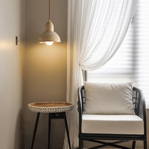 Suspension en marbre véritable E27 au design luxueux et épuré pour îlot de cuisine