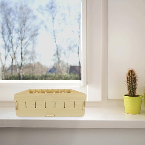 Boîte de rangement en plastique beige à compartiments MAGICLULU - 7