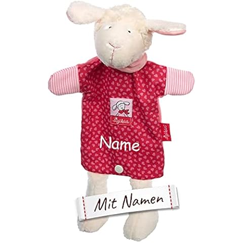 Sigikid Schnuggi Schaf Handpuppe-Schnuffeltuch mit Namen Bestickt Cover