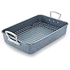 Amazon.com: Roaster Pan with Rack Nonstick Roasting Baking Pan with ...