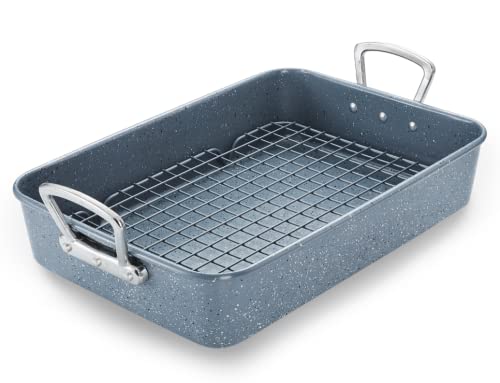 Roaster Pan with Rack Nonstick Roasting Baking Pan with Handle