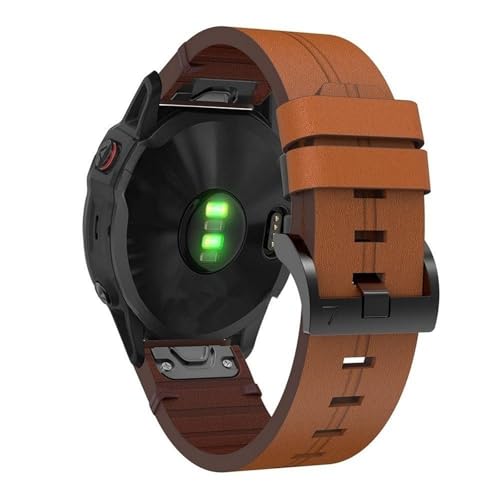 Bracelet en cuir chic 20mm idéal au bureau pour Fenix 7S Pro