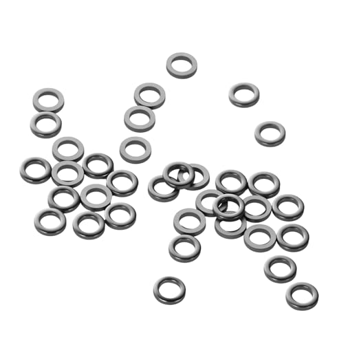 50 Pack Fly Fishing Tippet Rings, 2mm Tippet Rings Stainless Steel Tippets Connectors for Trout Salmon Crappie Bluegill Steelhead Black