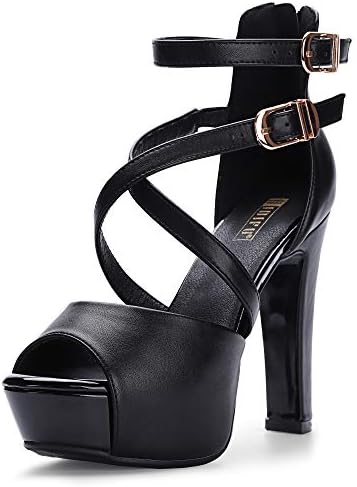 IDIFU Women's IN5 Charcy Crisscross Strappy Platform High Chunky ...