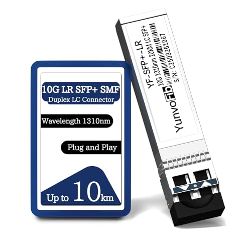 Image of 10GBase LR SFP+ Transceiver - SFP+ to LC Module 1310nm 10km DOM Duplex LC SMF Optical Transceiver Module Compatible with Cisco SFP-10G-LR Mikrotik Ubiquiti UniFi Mikrotik Switch