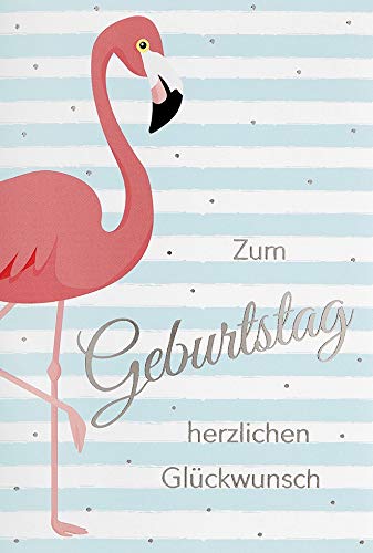 Birthday Card Basic Classic - Flamingo 11.6 x 16.6 cm