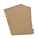 Bluecell 3 Sets Kraft Paper Divider Index Page Tab Cards for 6-Holes Ring Binders Notebooks Travel Diary Journal Planner (A5)