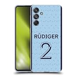 Head Case Designs Officially Licensed Chelsea Football Club Antonio Rüdiger 2020/21 Players Away Kit Group 1 Soft Gel Case Compatible with Samsung Galaxy M55 5G