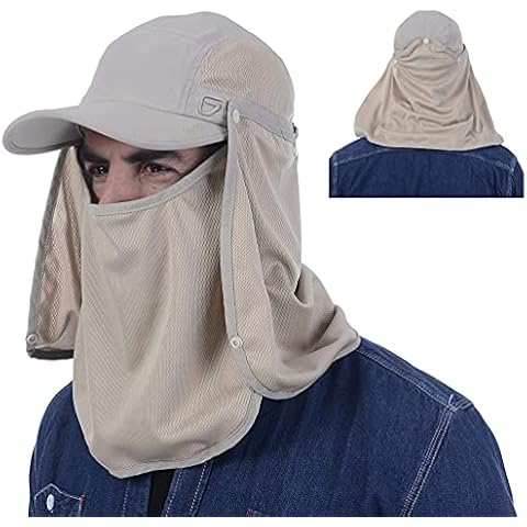 GADIEMKENSD Fishing Hat with UV Protection Cover