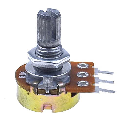RELAND SUN 5pcs 3pin WH148 1K Ohm Variable Resistors Single Turn Rotary Carbon Film Taper Potentiometer