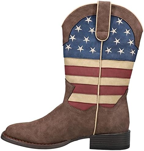 Roper Womens America First Boot, Brown, 8 | Image 2