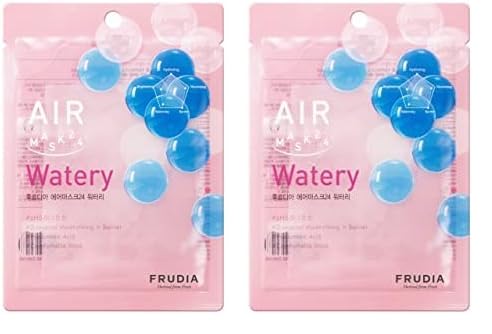 FRUDIA. Mascarilla facial Watery. Función Humectante e hidratante. (Paquete de 2)