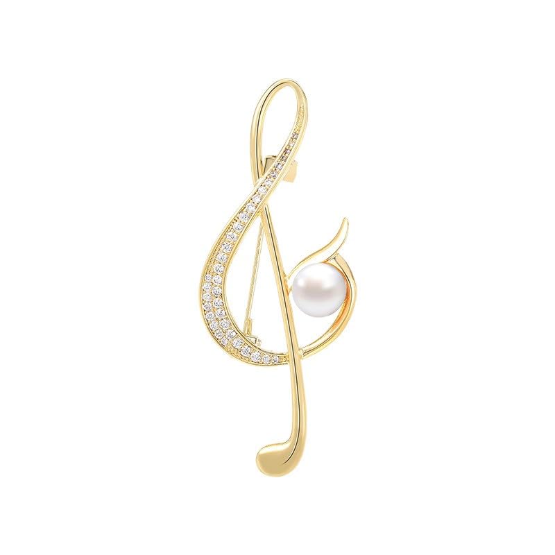 Image of Fashion Brooch for Women Pearl Rhinestones Brooch Pin Elegant Lapel Pin Jewelry Mother's Day Gift for Wife Mom Lover