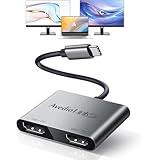 avedio links USB-C HDMI変換アダプタ 4K@60Hz HDMI分配器 拡張モード対応 3画面 Type-C&HDMI2ポート デュアル4K@30Hz MSTモード対応【Windowsのみで、Mac OSには非対応】 ドライバ不要