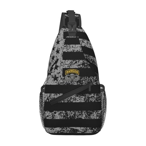 Bolso tipo sling impermeable pequeño para hombre negro miniatura 2