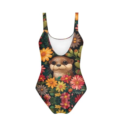 Image of YEXIATODO Kids One Piece Swimsuit for Teen Girls Womens Bathing Suit High Waist Bikini Set Girls Swimsuit for 7-18 Years Old