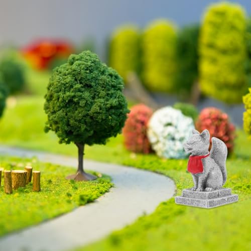 Estatuas de Zorros Sagrados Inari Kit de Resina 2 Piezas miniatura 4