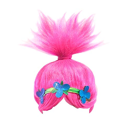 Parrucca Trolls - Poppy - Liscia - Bambina - Accessori - Travestimenti per bambini - Halloween - Carnevale - Cosplay - Idea regalo originale