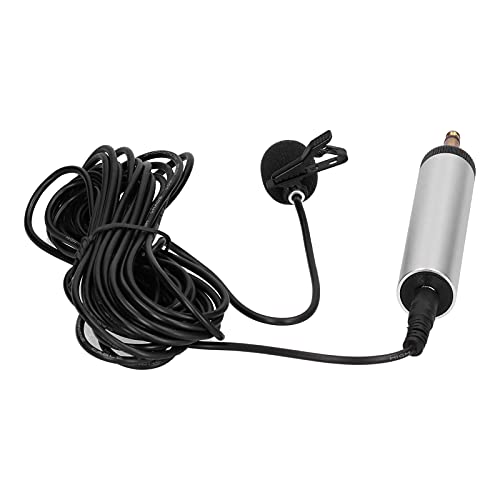 Condenser Microphone for Instruments Clip-On Lavalier Mic Compatible with Guitar Sax Trumpet Violin Piano Studio Recording and Live Performances