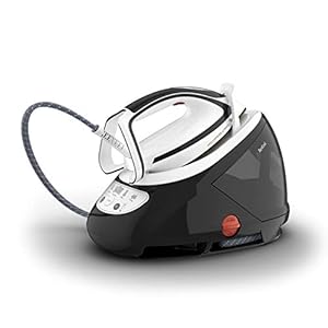 Tefal Pro Express Ultimate Dampfbügelstation, starker 8-Bar-Druck, Dampfstoß: 520 g/Min., 1,9 L Wassertank, Antikalk-Kollektor, Anti-Tropf-System, Bügeleisen Dampfstation, schwarz/weiß, GV9550