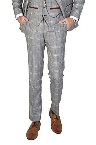Costume de mariage homme haut de gamme en tweed à carreaux slim fit