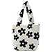 KANUBI Umhängetaschen, Plüschhandtaschen, Handtaschen, Blumenkupplungen, flauschige Handtaschen, Geldbörsen unter den Armen, Umhängetaschen, süße Damenhandtaschen mit Blumenmuster, Handtaschen
