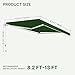 PATISOL 8'x7' Patio Awning Retractable Fully Assembled Manual Sunshade Shelter Aluminum Frame, 100% 280G Polyester Water-Resistant Outdoor Window Door Awning Deck Canopy Balcony Yard Business (Green)