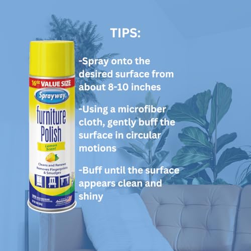image for Sprayway Furniture Polish, 16oz, Pack of 6 | Cleans, Waxes, Dusts with