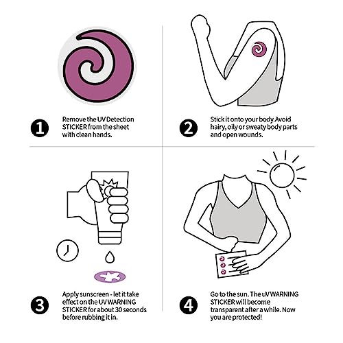 Patches de detecção de UV - Patch de detecção de solar | Conjunto de adesivos de detecção de raios U