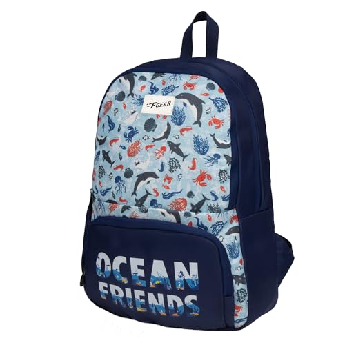 Image of F Gear Playcraft School Backpack for Kids 19L Soft Touch Lightweight & Durable | 2 Spacious Compartments, Front Pocket & Bottle Holder for Everyday Use