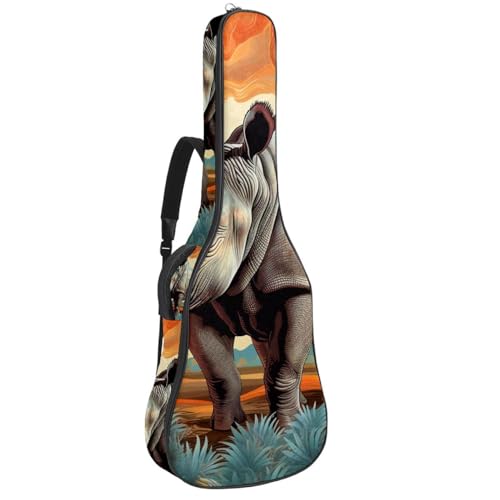 Sac pour guitare acoustique Art Rhino housse réglable pour basse et ukulélé