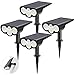 LUNSY Foco Solar para Exteriore 39 LED 2 Modo 2 en 1 Lámpara Solar para Jardín Foco Ajustable de 120 °con Sensor de Movimiento IP65 Impermeable Luz de Pared Camino de Garaje 4 Piezas