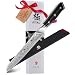 KYOKU Daimyo Series - Serrated Bread Knife 8" - Japanese VG10 Steel Core Forged Damascus Blade - with Sheath & Case