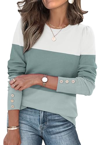 XIEERDUO Business Casual Outfits for Women Fall Fashion 2025 Long Sleeve Button Down Shirts Dressy Sweaters Holiday Vacation Loose Clothes L