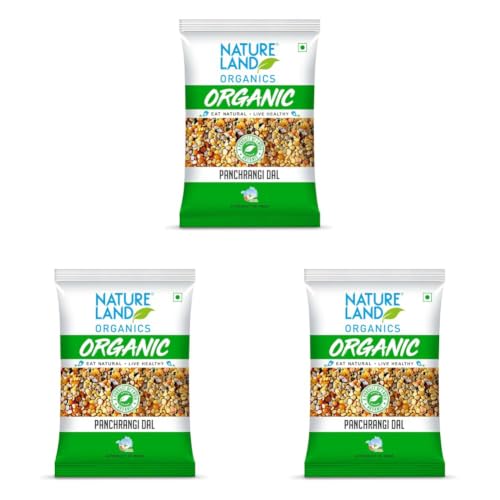 Image of Natureland Organics Panchrangi Dal /Mix Dal 1 Kg - Organic Healthy Pulses (Pack of 3)