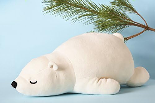Shinjidai Scooshin Cute Polar Bear Ultra Soft Plush Stuffed Animal, Pillow Cushion (17", White)