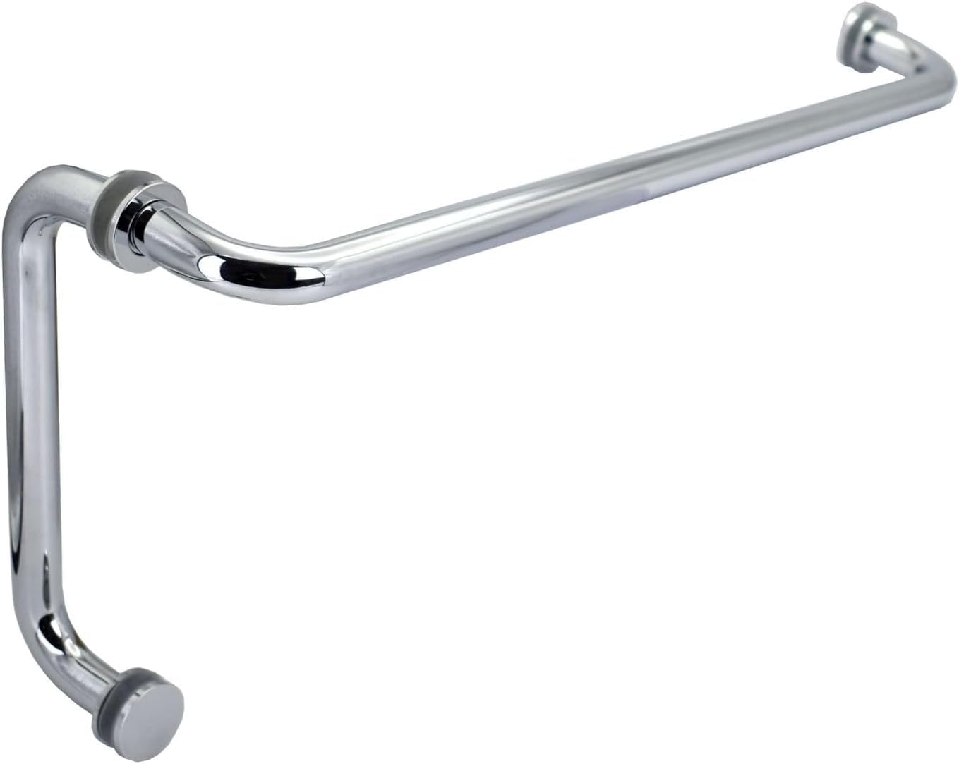 Photo 1 of ***STOCK PHOTO FOR REFERENCE ONLY***8" Pull Handle 18" Towel Bar Combo for Shower Doors – Polished Chrome, Brass Tubing, Easy Glass Mounting for Tempered Glass (1/4" to 1/2") – Bathroom Hardware