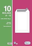 Sam A12 – Pack von 10 Staubsaugerbeutel mit Silikon-Band