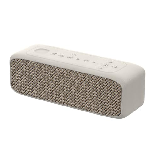 JUOVI Portable Bluetooth Speaker IP68 Waterproof 24H Playtime Bluetooth 6.0 TWS Pairing 20W Stereo Sound TF Card/AUX Input Wireless Speaker for Home Outdoor Travel (White)