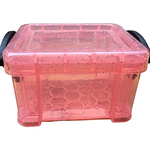 Clear Storage Box With Locking Lid Portable Jewelry Container For Pocket Purse Organizing Beads Small Items