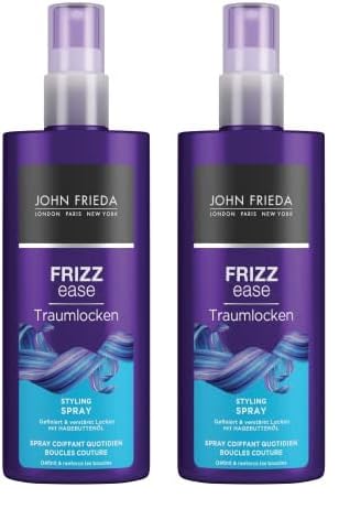 John Frieda Frizz Ease Traumlocken Tägliches Styling Spray - (200 ml) - verleiht natürlichen Locken Form, Elastizität und Sprungkraft (Packung mit 2)
