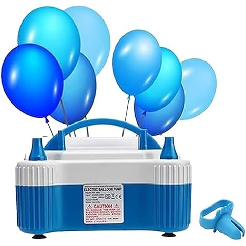 Image of High-Power Electric Balloon Inflator - Dual Nozzles, Fast Air Pump for Party Decorations, Events & Celebrations - Easy Inflate Balloons (Multi-Color)