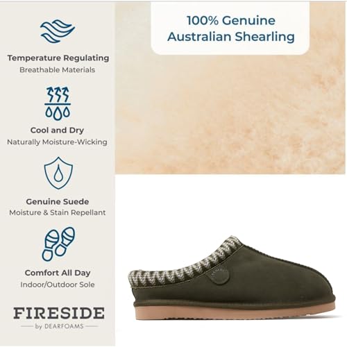 Image of Fireside by Dearfoams Men's Grafton Shearling Indoor /Outdoor Clog