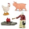 Safari Ltd. Jamestown Settlers TOOB - 10 Figurines: Sailor, Gardener, Blacksmith, Settlers, John Smith, Chicken, Pig, Cannon - Educational Toy Figures For Boys, Girls & Kids Ages 3+